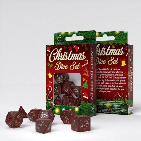 Q Workshop Christmas Dice Set 7