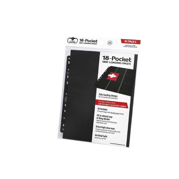 Ultimate Guard 18-Pocket Pages Side-Loading Black