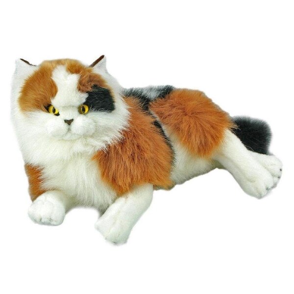 Bocchetta Plush Toys - Cat Calico Ginger Black White Fluffy - Marmalade 33cm