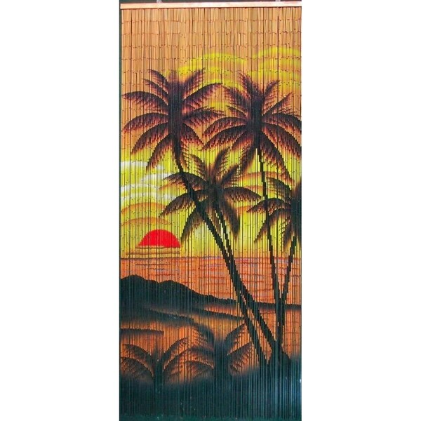 Deluxe Handmade Bamboo Door Curtain PALM TREES Room Divider Strands 90cm x 200cm