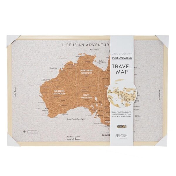 SPLOSH Travel Board Australia Map Large 99.2 x 7 x 70.7cm