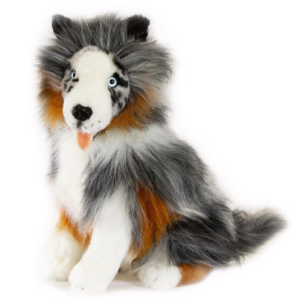 Bocchetta Plush Toys - Dog Australian Shepherd Blue Merle - Oakley 35cm