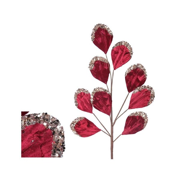Burgundy Velvet Leaf Pick 70cm