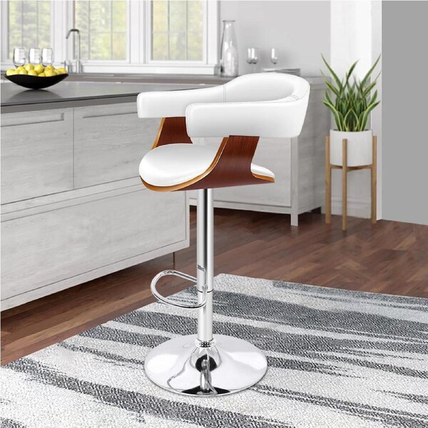 ALFORDSON Bar Stool Joan Swivel Chair White