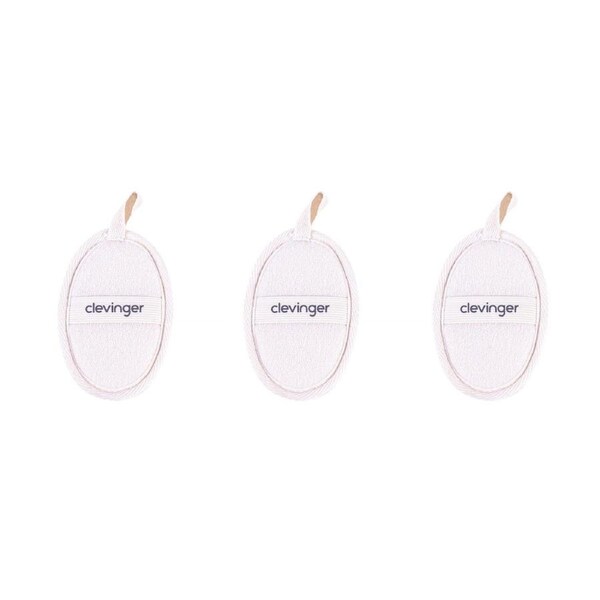 3 Pcs Clevinger Eco Oval Facial Exfoliating Loofah