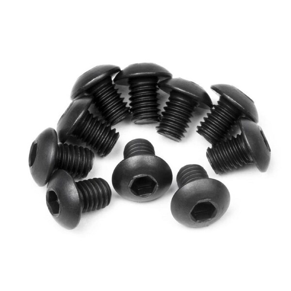 HPI Button Head Screw M3X4mm (Hex Socket/10Pcs) [100558]