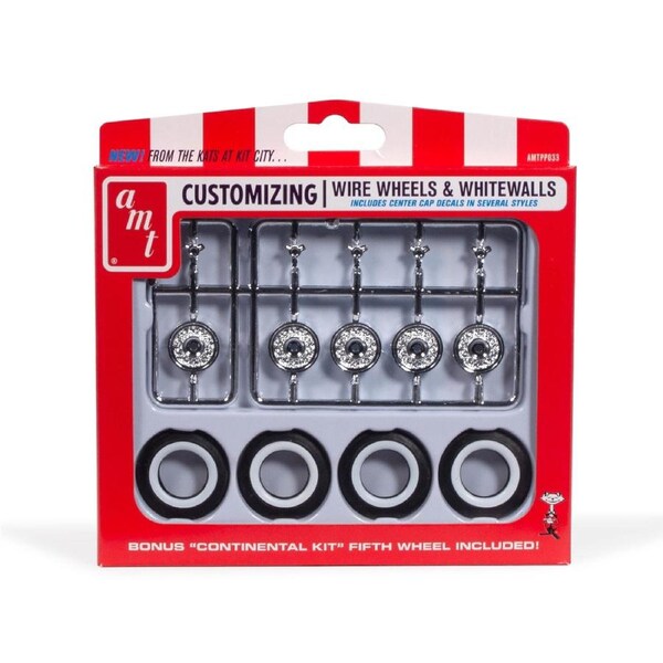 AMT 1/25 KH Wire Wheels & Tires Parts pack