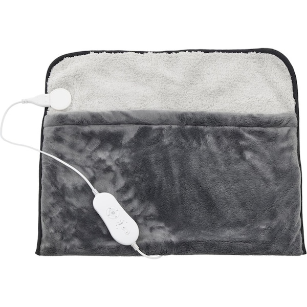 Homedics Indoor Soft Heated Winter Foot Warming Pouch Relaxing Comfort Set Grey