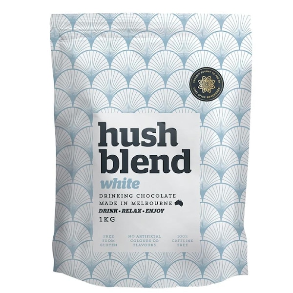 Hush Blend White Rich Drinking Chocolate Cocoa Powder Hot/Cold Drink Mix 1kg