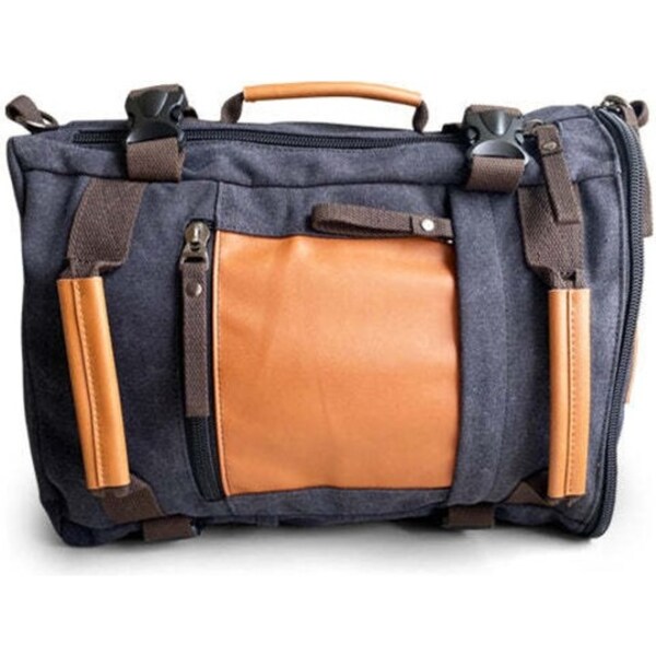 Men's Republic On The Go Portable Messenger & Backpack Set Book/Laptop Bag Black