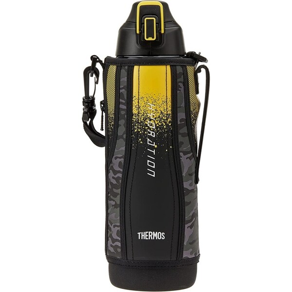 Thermos 1.5L Vacuum Insulated Sports Drink/Water Bottle w/ Pouch Black