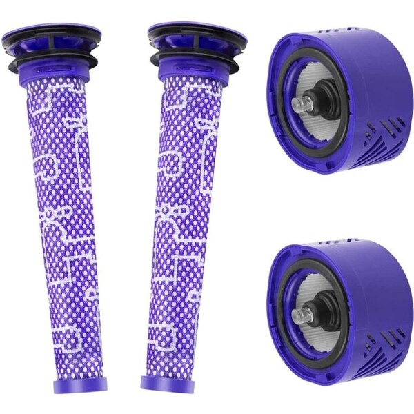 2 Pack Replacement Filter for Dyson V6 Vacuum Parts,Pre-Filters and HEPA Post-Filters Compatible with Dyson V6 Animal V6 Absolute Vacuum Cleaner,Repl