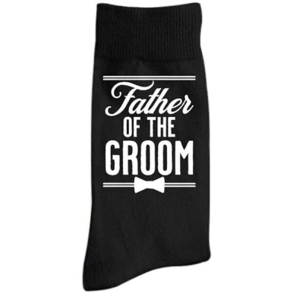 Wedding Socks Father of the Groom Gift Present Black Bridal Party Accessories