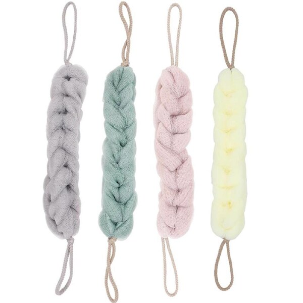 4 x Body Back Shower Loofah Long Bath Sponge Scrubber Spa Exfoliate Puff Brush