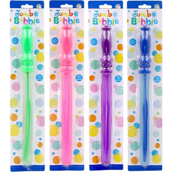 10PK Bubble Jumbo Swords Coloured Wand Kids Party Garden Outdoor Play 37cm x 3cm