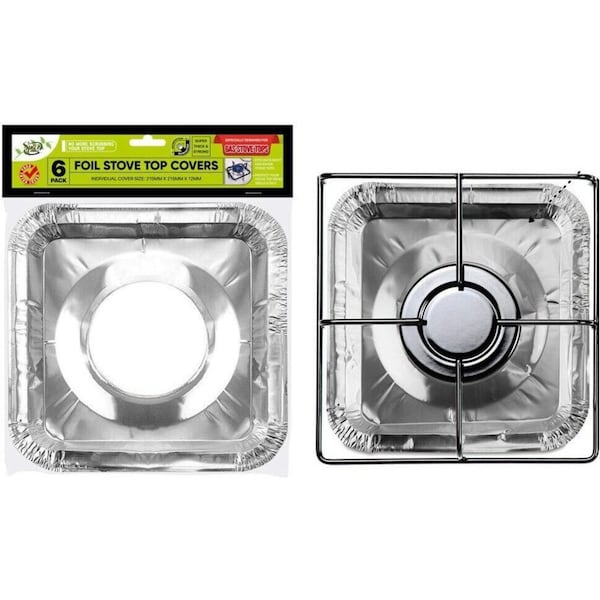 30pcs Kitchen Stove Top Covers Foil Gas Oil Burner Protector Liner Clean Pads