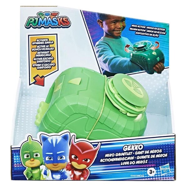 PJ MASKS Gekko Hero Gauntlet - Costume and Dress-Up Toy with Spinning Shield
