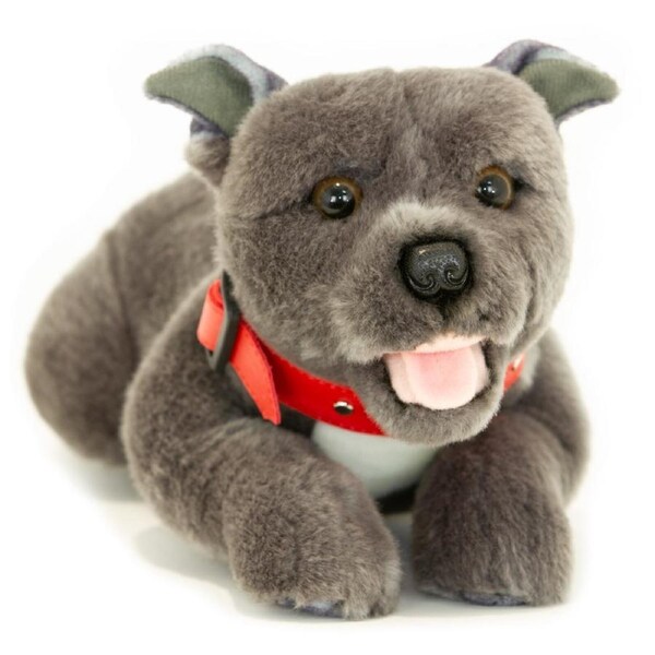 Bocchetta Plush Toys - Dog Staffy Bull Terrier Staffie Puppy - Bullet 28cm