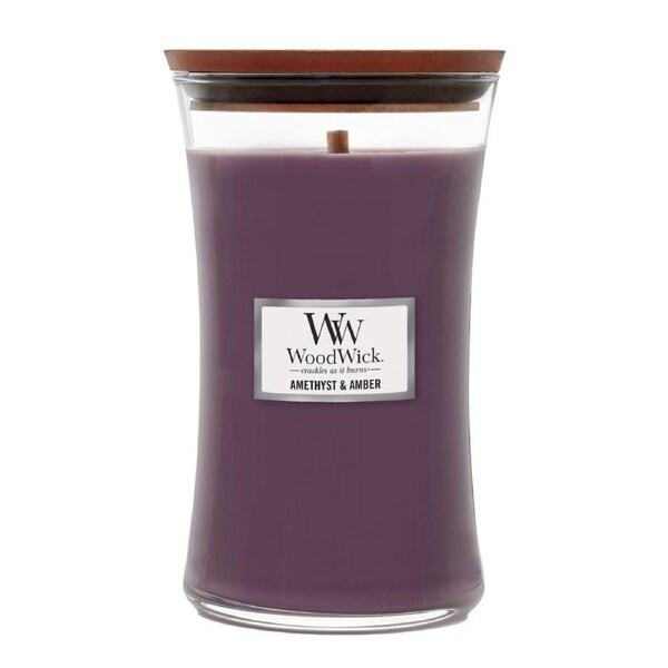 WoodWick Amethyst & Amber Large Scented Candle
