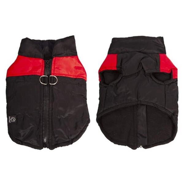 Doggy Parka 25cm Red/Black Dog Coat Jacket by Pet One