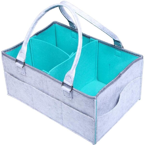 Baby Diaper Caddy Organizer,Portable Nursery Diaper Tote Bag, Boy Girl Diaper Storage Bin for Changing Table Basket