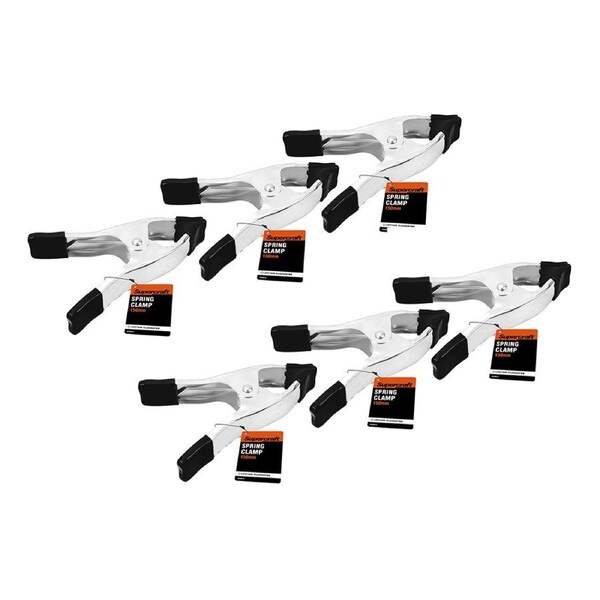 6x Supercraft Light Pressure Woodworking Spring Clamp Workshop/Home Tool 150mm