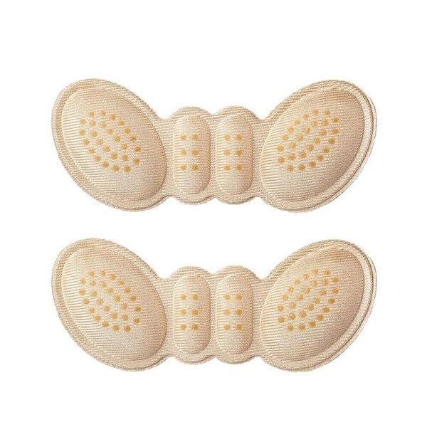 2 pair Heel Insole Heel Protectors Heel Pads Shoe Liner Shoe Inserts - Beige 6mm