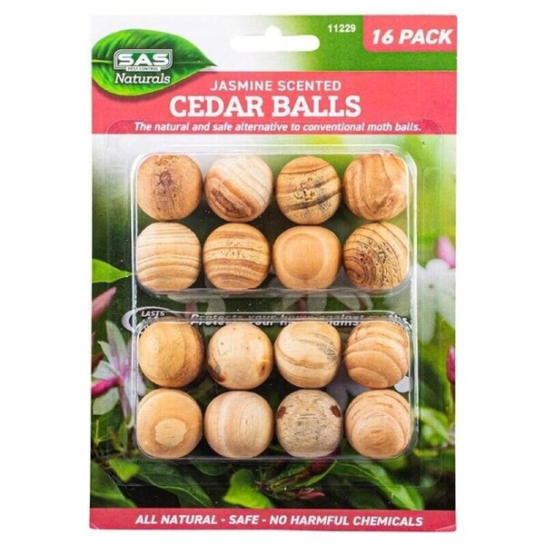 32x Natural Cedar Moth Balls Jasmine Scented Non-Toxic Wardrobe Drawer Clothes