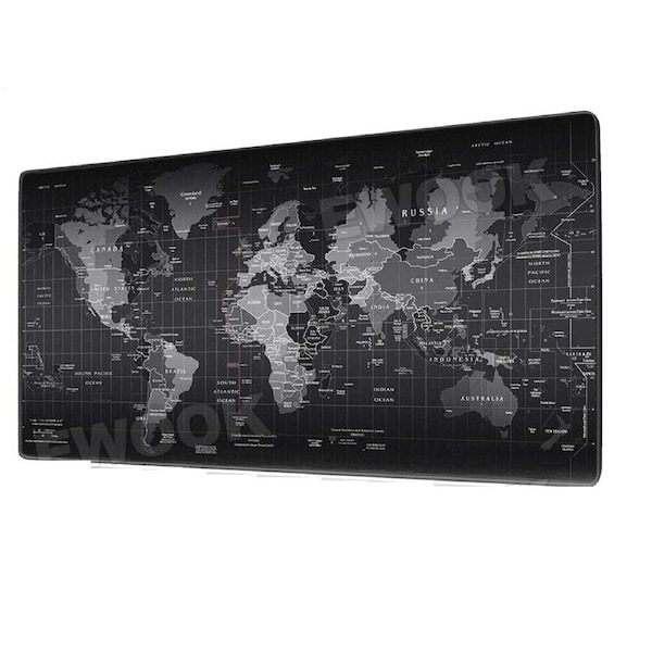 Gaming Mouse Pad World Map Desk Mat Anti-slip Large Rubber Speed Mousepad -40x90