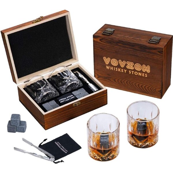 Whiskey Gift Set Glasses Stones Chilling Stones Christmas Birthday Anniversary