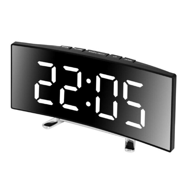 Bedside Digital Clock LED Display Desk Table Time Temperature Alarm