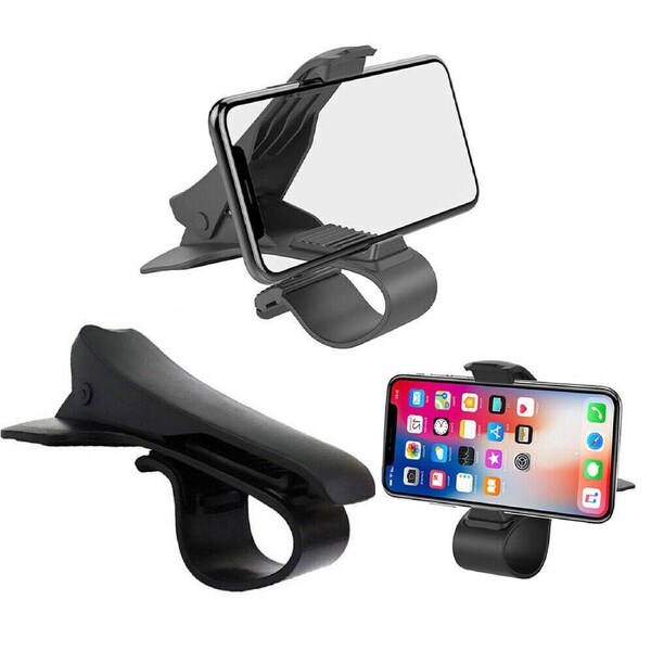 2x Phone Holder Stand Universal HUD GPS On Car Non-slip Clip Dashboard Mount