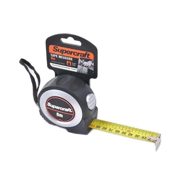 Supercraft Retractable Tape Measure 8m Self Locking Home DIY Construction Tool