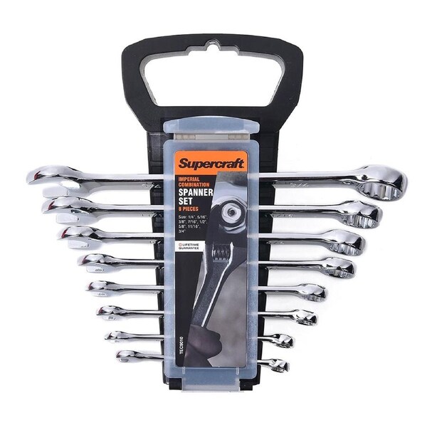 8pc Supercraft Spanner Durable Combination Imperial Home/Garage Tool Set