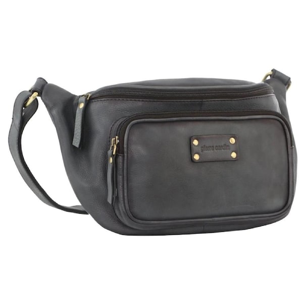 Pierre Cardin Leather Sling Bag - Black