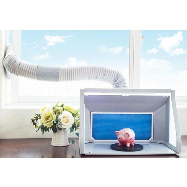 HSeng Spray Booth W/Led Light 55cm DualFans