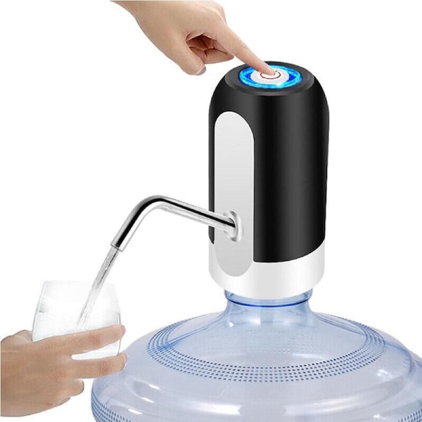 Electric Water Bottle Pump Dispenser Drinking USB Button Black Drinking USB DF