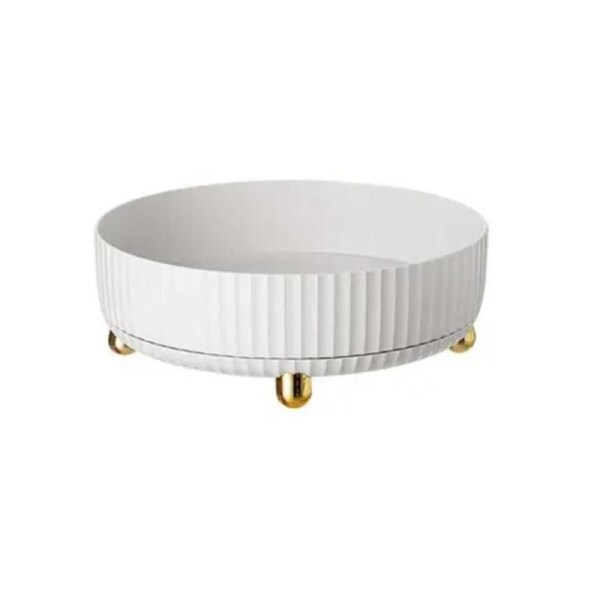 Rotating Kitchen Shelf Cupboard Spice Jars Storage Tray Rack Turntable Organiser