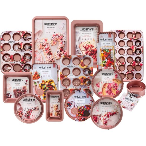 Wiltshire Rose Gold 14 Piece Bakeware Pack 14pc