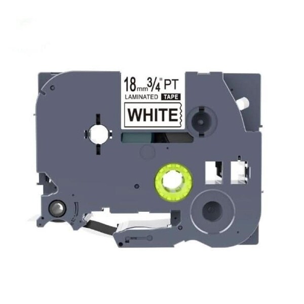 Brother TZe-241 Compatible 18mm Black Text on White Laminated Tape - 8 meters