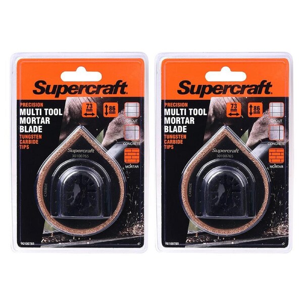 2x Supercraft Ocillating Saw Multi Tool Grout Tungsten Carbide Tip Blade 86mm