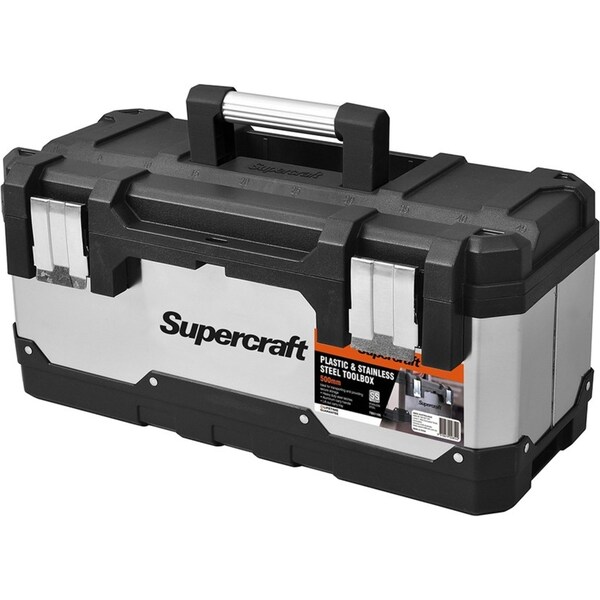 Supercraft Tool Box Durable Stainless Steel/Plastic DIY Home Tool Storage 470mm