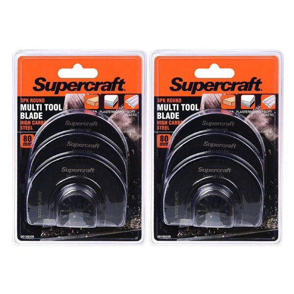 2x Supercraft Ocillating Saw Multi Tool Blade Circular Wood Cutting Set 80mm