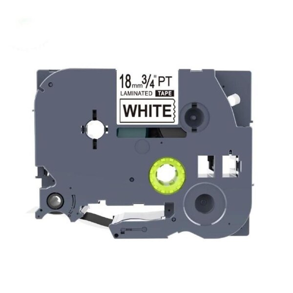 Brother TZe-241 Compatible 18mm Black Text on White Laminated Tape - 8 meters