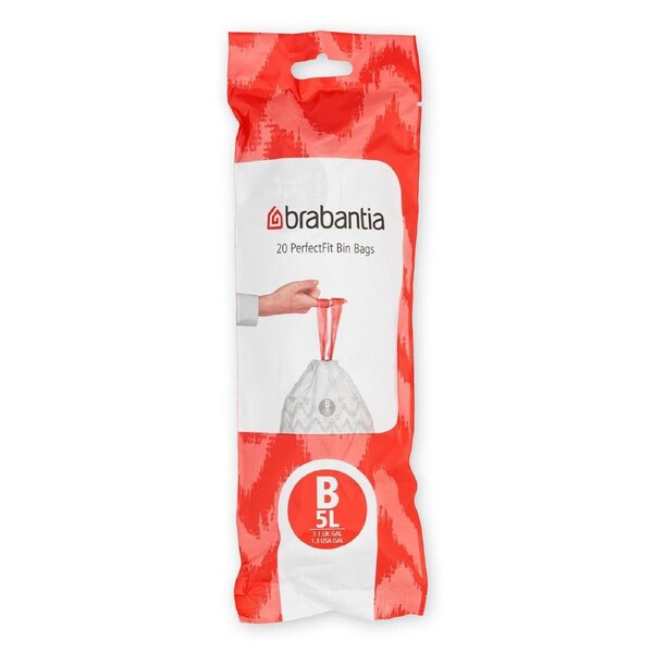 Brabantia Bin Liners Code B 5 Litre 20 Waste Bags