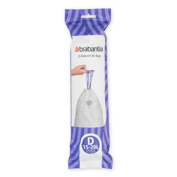 Brabantia Bin Liners Code D 15-20 Litre 20 Waste Bags