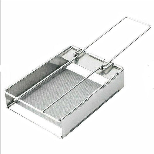 Foldable Camp Toaster Stainless Steel Camping Hiking Outdoors Folding Compact