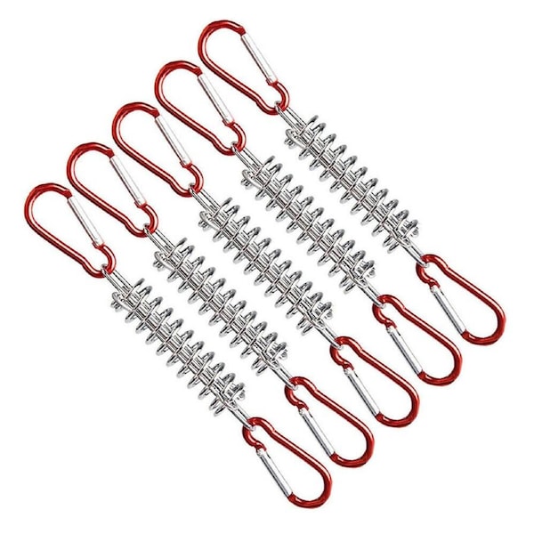 Outdoor Camping Tent Spring Wind Rope Buckle Fix Hook Buckles RED 10PCS