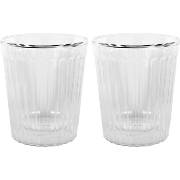 Avanti Rigato Double Wall Glasses Set of 2 - 250ml