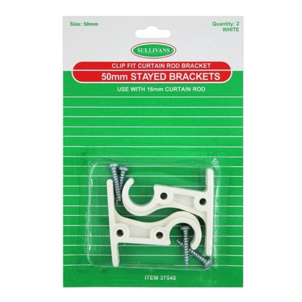 Clip Fit Stayed Brackets - White